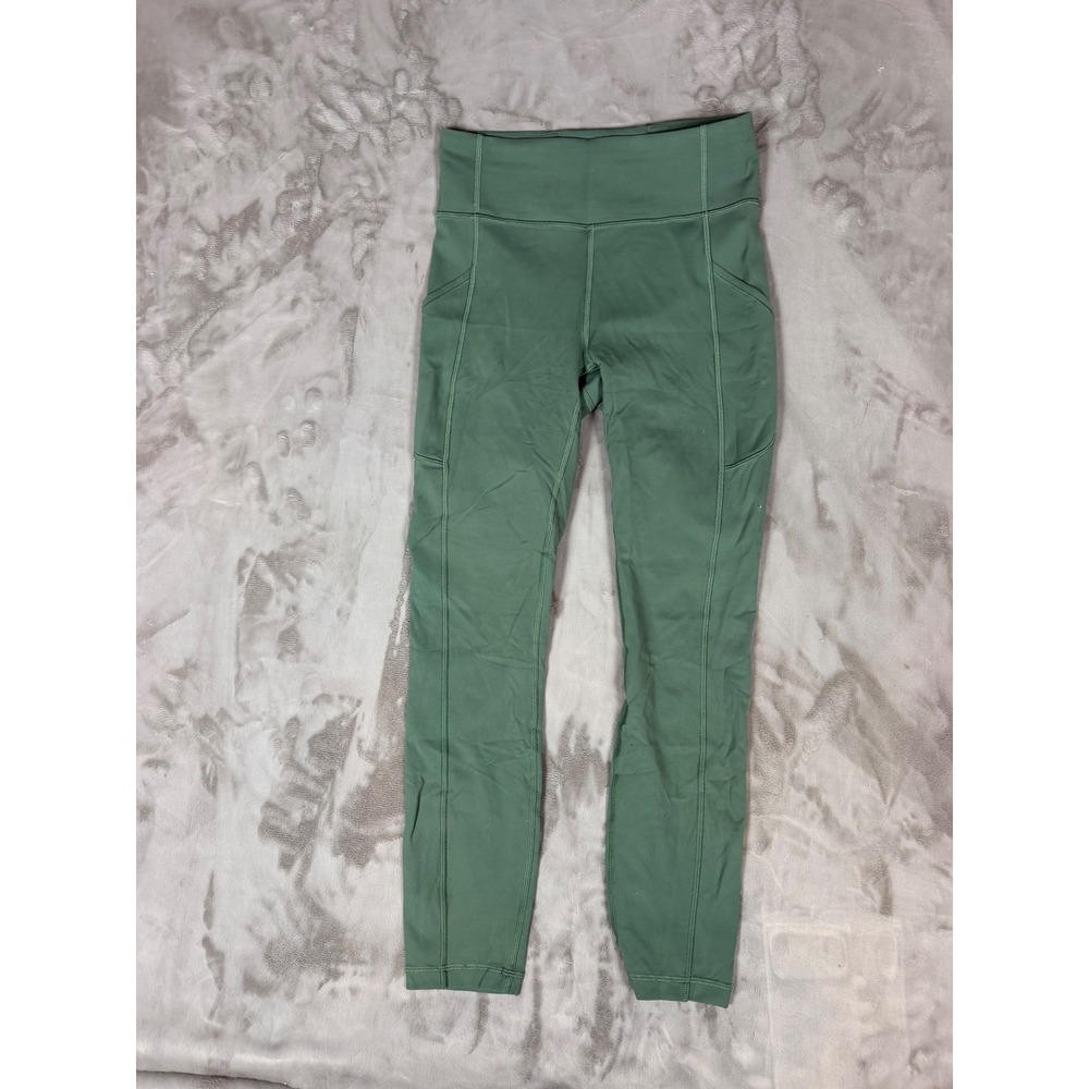 Lululemon Invigorate High-Rise Tight 25 Everlux Sage Green Size 6 Pockets